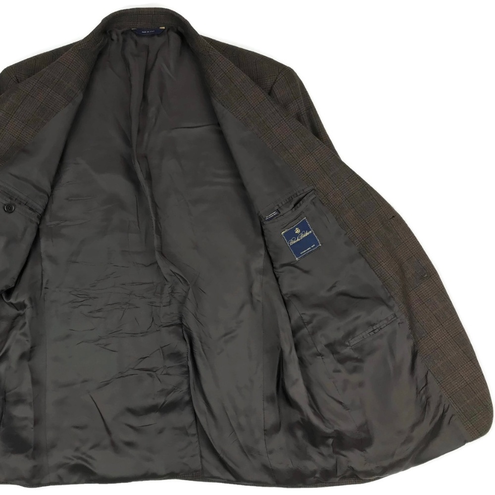 Brooks Brothers Wool Cashmere Plaid Italy Size 45R - Picture 3 of 8